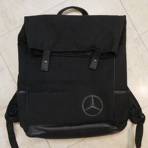 Mercedes Benz Canvas Rolltop Laptop Backpack~